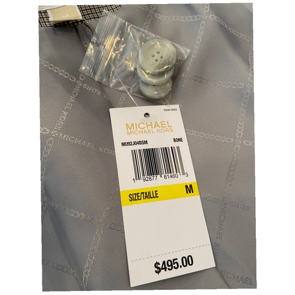 Micheal Kors Glen Plaid Trench Coat MU92J04BSM BNWT - Picture 9 of 10